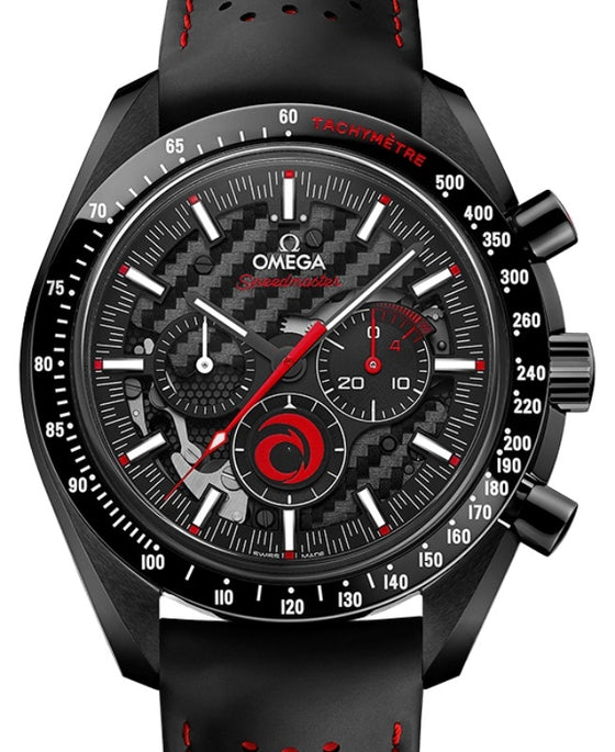 Omega Speedmaster "Dark Side of the Moon" Chronograph 44.25mm "Team Alinghi" Ceramic Skeleton Dial Leather Strap 311.92.44.30.01.002 - BRAND NEW