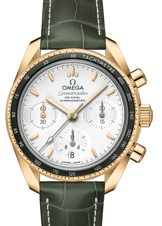 Omega Speedmaster Chronograph Yellow Gold Silver Dial 324.63.38.50.02.004