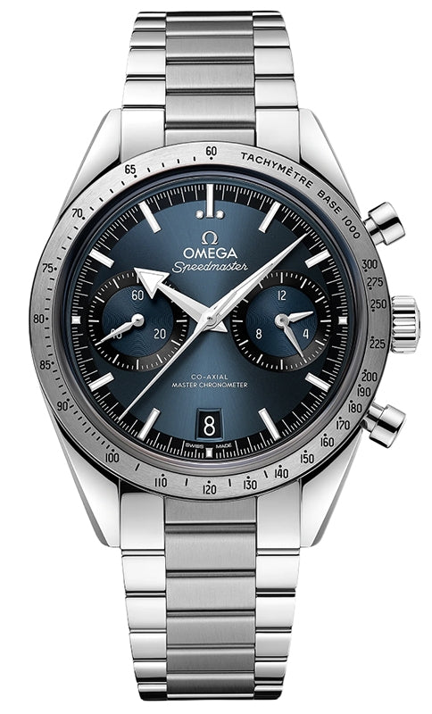 Omega Speedmaster '57 Chronograph 40.5mm Blue Dial Steel Bracelet 332.10.41.51.03.001
