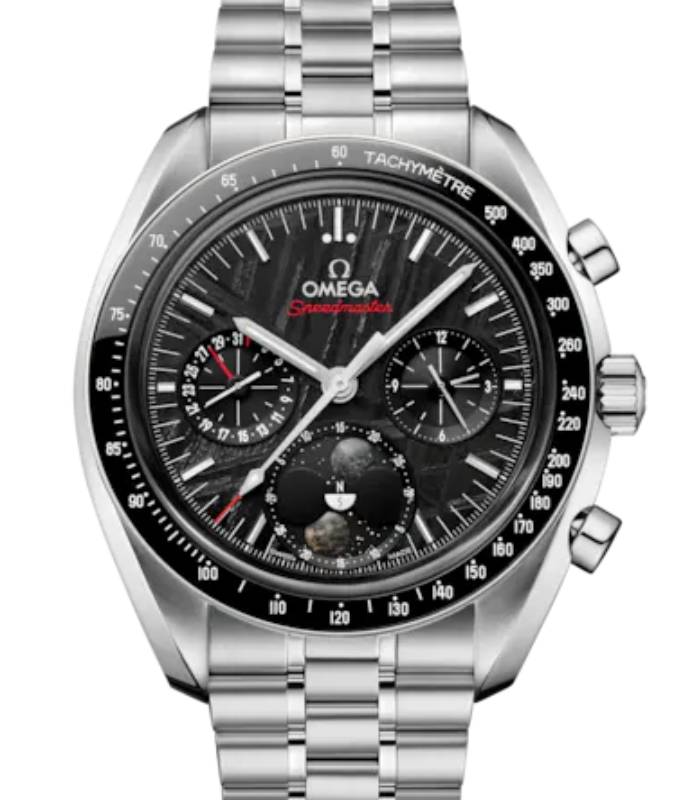 Omega Speedmaster "Meteorite" Moonphase Steel Black Dial 304.30.43.52.01.001