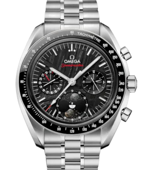 Omega Speedmaster "Meteorite" Moonphase Steel Black Dial 304.30.43.52.01.001