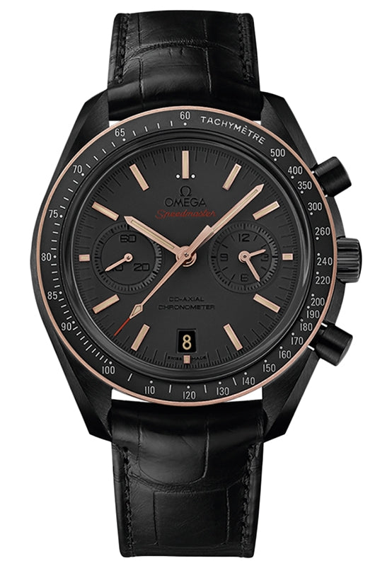 Omega Speedmaster Dark Side Of The Moon Chronograph "Sedna Black" 44.25mm Ceramic Matt Grey Dial Leather Strap 311.63.44.51.06.001