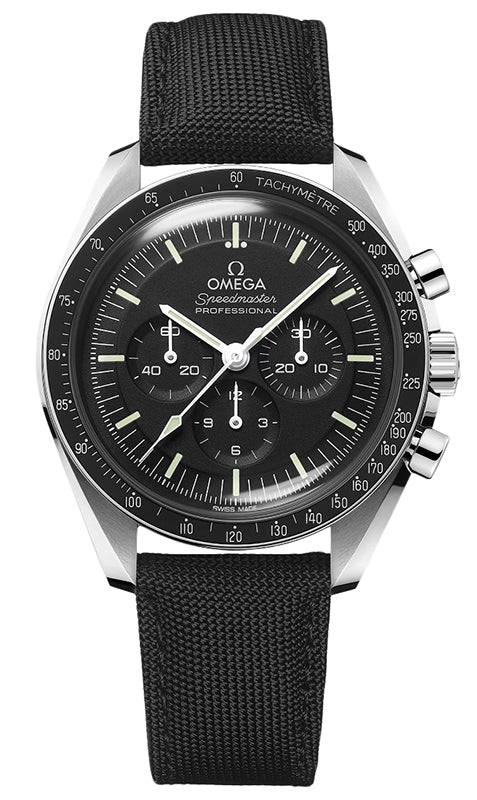 Omega Speedmaster Moonwatch Professional Chronograph 42mm Steel Black Dial Nylon Fabric Strap 310.32.42.50.01.001