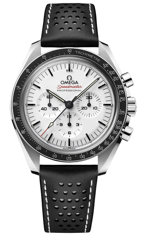 Omega Speedmaster Moonwatch Professional Chronograph Steel White Dial Leather Strap 310.32.42.50.04.002