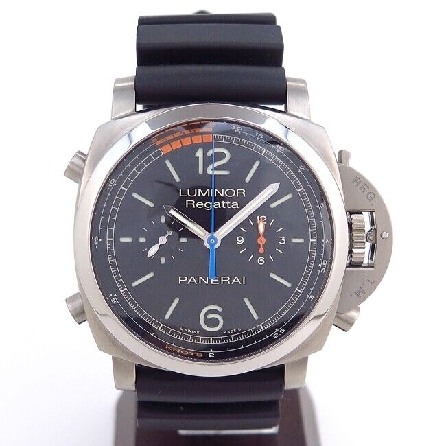 Panerai Luminor Regatta Chrono Flyback Titanium 47mm Black Dial Rubber Strap PAM00526 - BRAND NEW