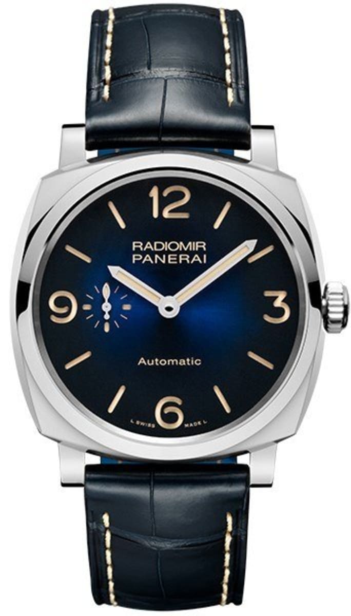 Panerai Radiomir Steel 42mm Blue Dial Alligator Leather Strap PAM00933 - BRAND NEW