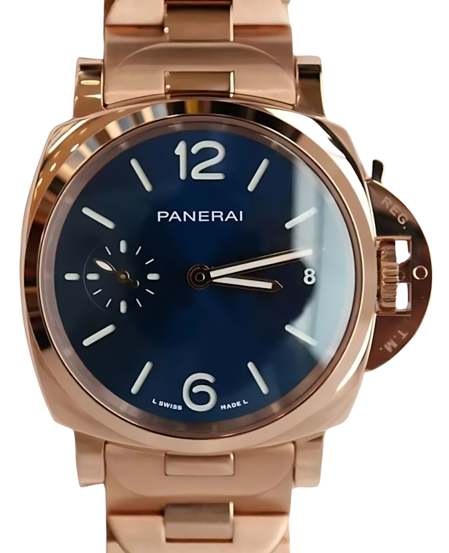 Panerai Luminor Due TuttoOro Goldtech 38mm Blue Dial PAM01182 - BRAND NEW