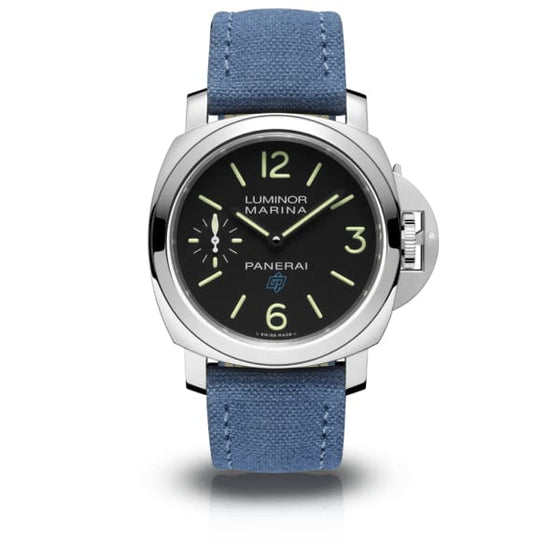 Panerai PAM 00777 Luminor Logo Stainless Steel Black Arabic/Index Dial & Leather Strap 44mm - BRAND NEW
