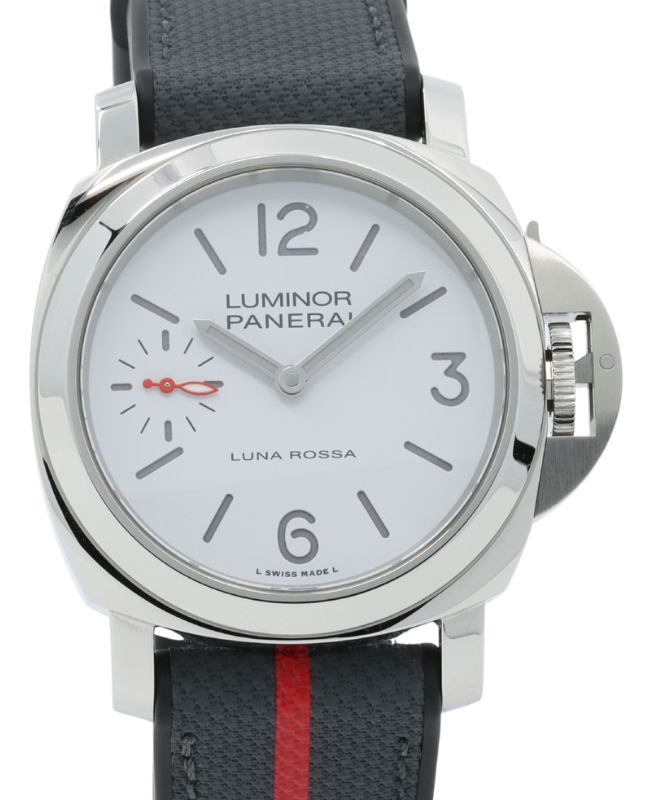 Panerai Luminor Luna Rossa Stainless Steel 44mm White Dial Rubber Strap PAM01342