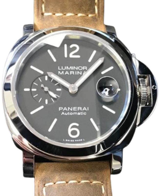 Panerai Luminor Stainless Steel 44mm Black Dial Leather Strap PAM01104 - BRAND NEW