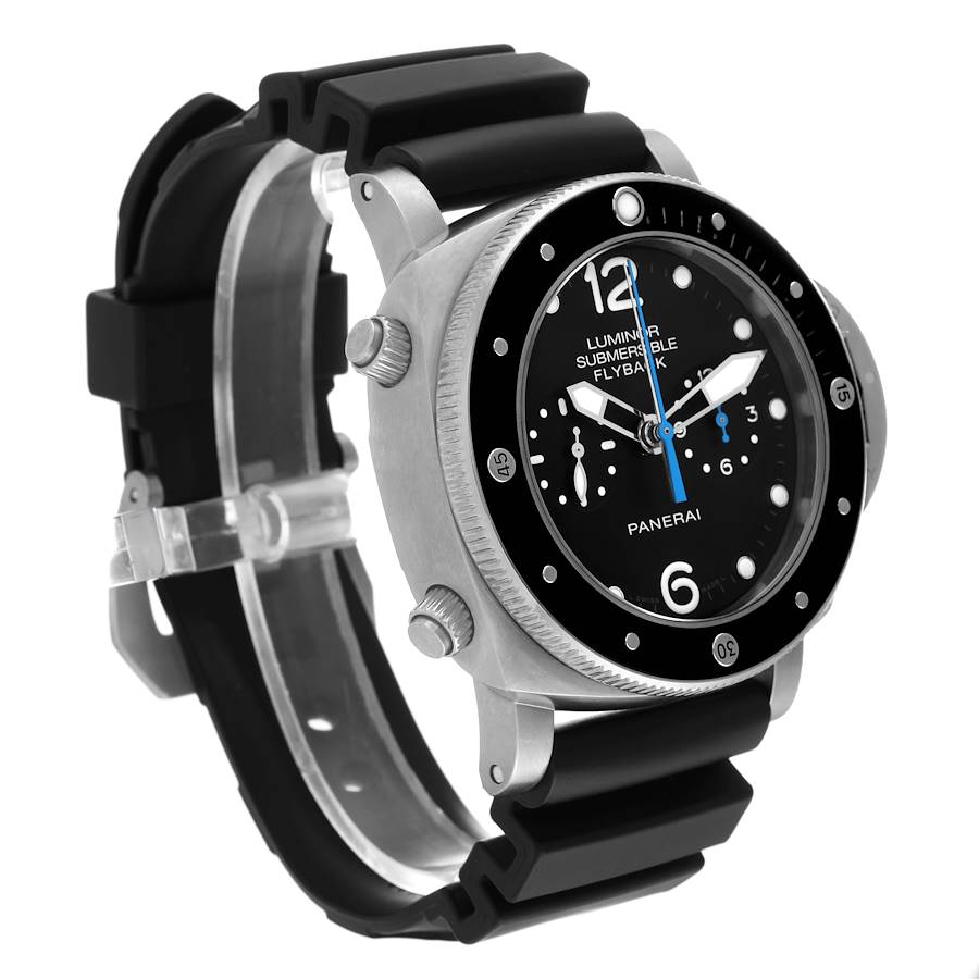 Panerai Submersible Chrono Titanium and Ceramic 47mm Black Dial Rubber Strap PAM00615 - BRAND NEW
