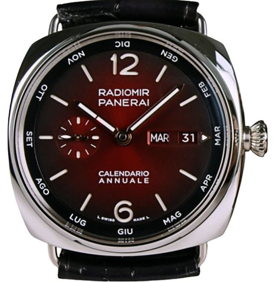 Panerai Radiomir Annual Calendar Platinumtech Experience 45mm Red Dial PAM01432 - BRAND NEW