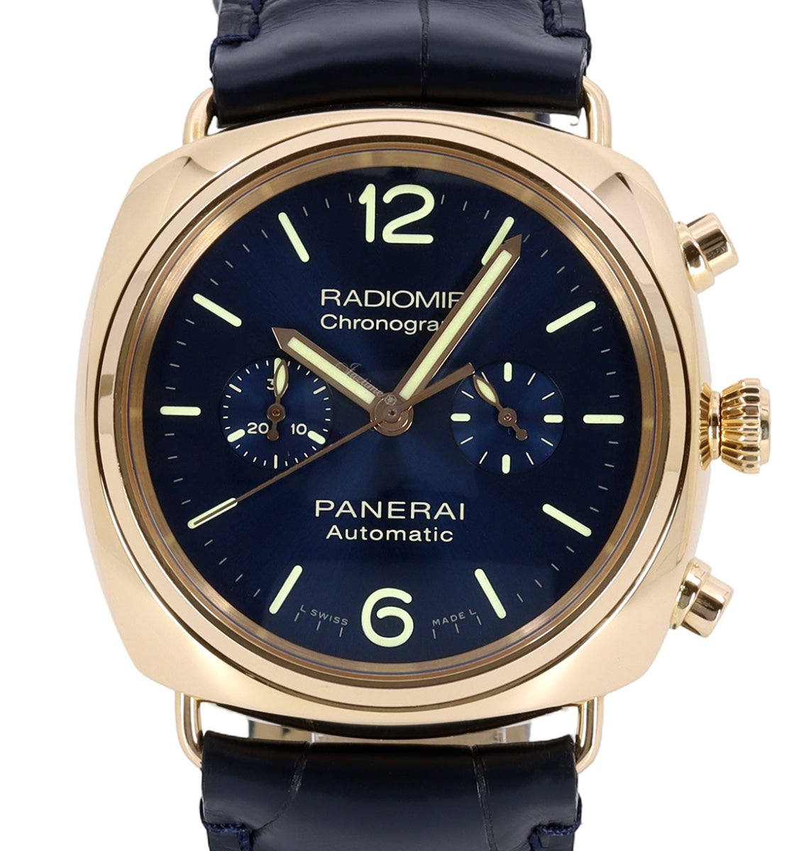 Panerai Radiomir Chronograph Goldtech 42mm Sunburst Blue Dial PAM00370