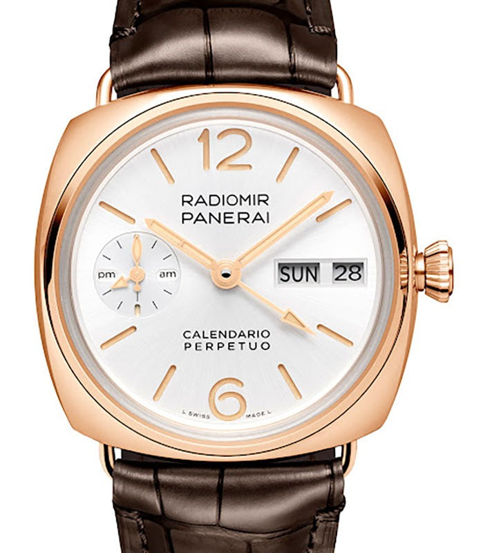 Panerai Radiomir Perpetual Calendar GMT Goldtech White Dial PAM01453