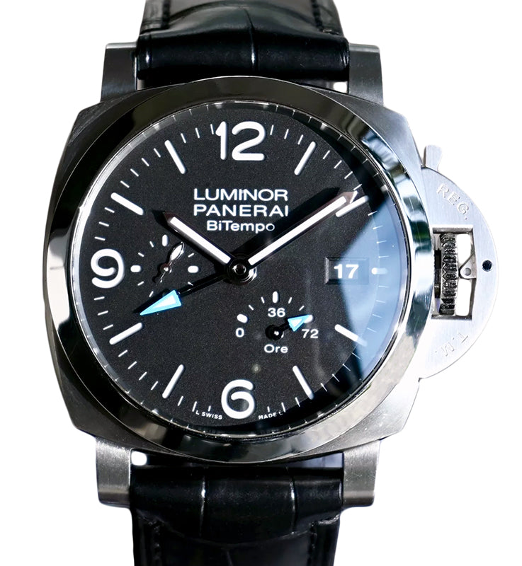 Panerai Luminor BiTempo Stainless Steel 44mm Black Dial PAM01360