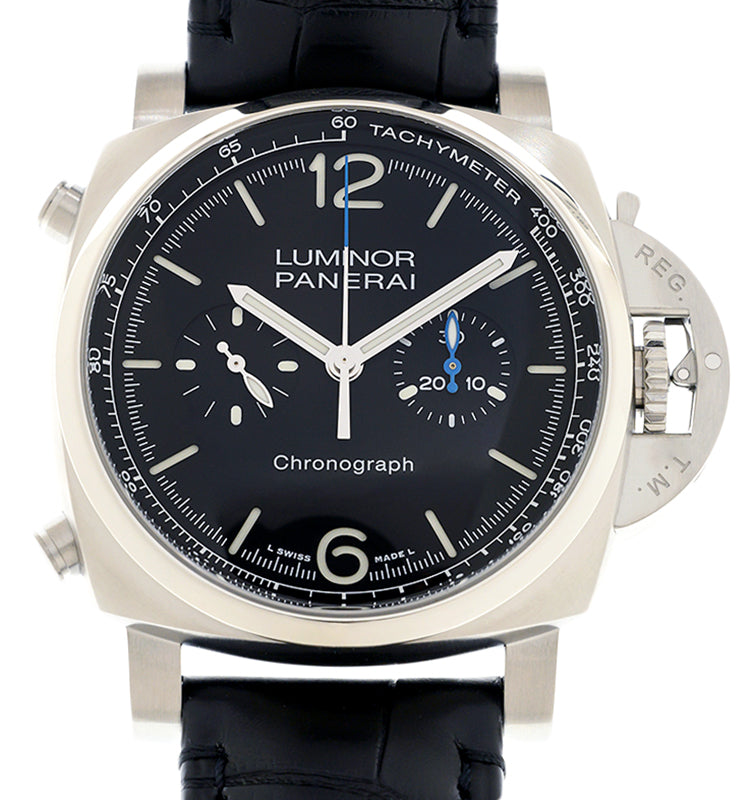 Panerai Luminor Chrono Stainless Steel 44mm Black Dial PAM01109 - BRAND NEW