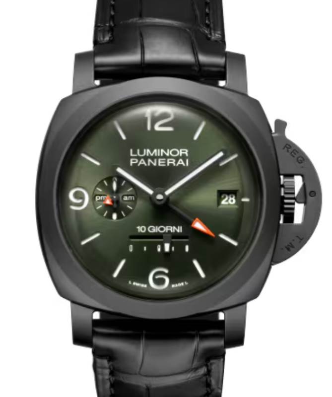 Panerai Luminor Dieci Giorni GMT Ceramica 44mm Green Dial PAM01483