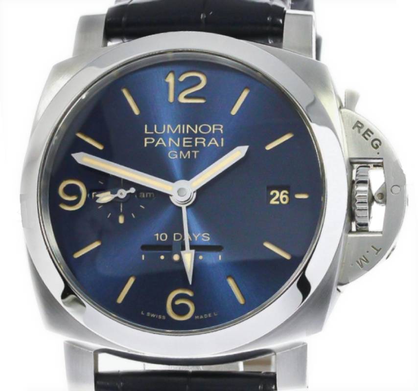 Panerai Luminor Dieci Giorni GMT Steel 44mm Blue Dial PAM01482