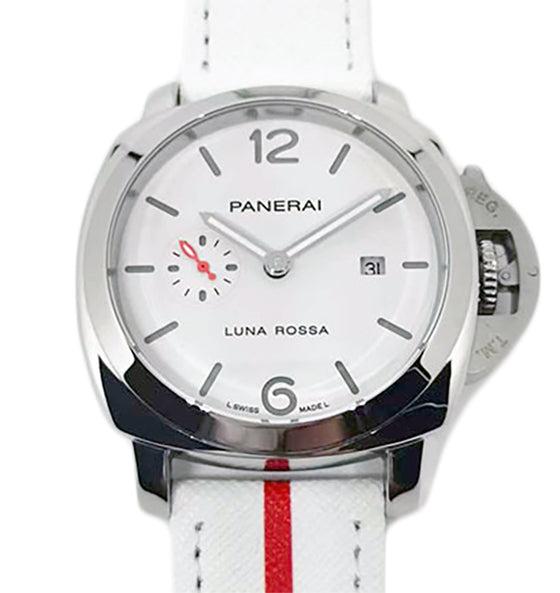 Panerai Luminor Due Luna Rossa Stainless Steel 38mm White Dial PAM01378