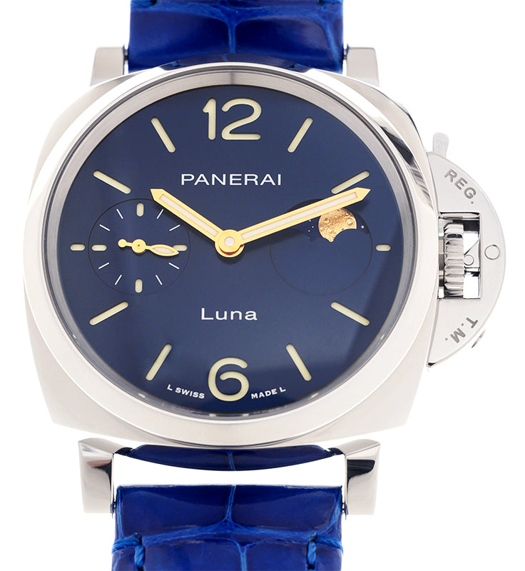 Panerai Luminor Due Luna Stainless Steel 38mm Blue Moonphase Dial PAM01179 - BRAND NEW
