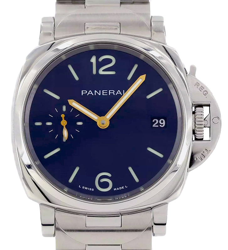 Panerai Luminor Due Piccolo Due Stainless Steel 38mm Blue Dial PAM01123 - BRAND NEW