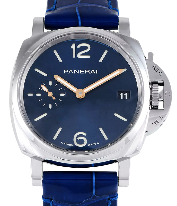 Panerai Luminor Due Piccolo Due Stainless Steel 38mm Blue Dial PAM01273 - BRAND NEW