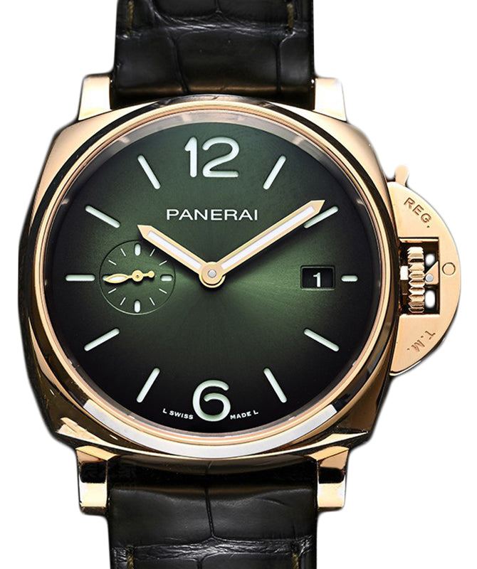 Panerai Luminor Due Yellow Gold 42mm Green Dial PAM01423
