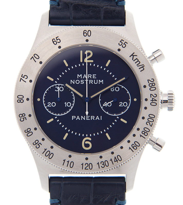 Panerai Luminor Mare Nostrum Acciaio Steel 42mm Blue Dial Leather Strap PAM00716