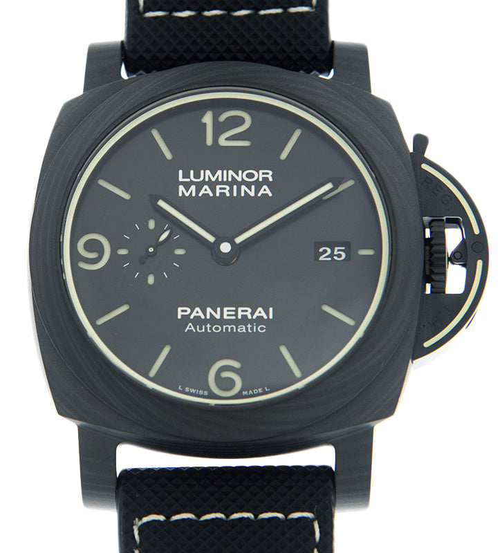Panerai Luminor Marina Carbotech 44mm Black Dial Sportech Strap PAM01118