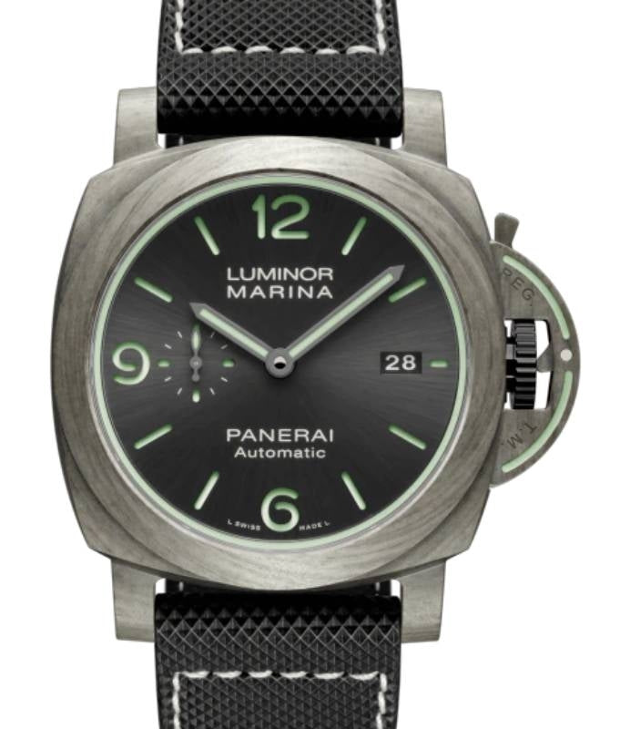 Panerai Luminor Marina Fibratech? Fibre 44mm Black Dial Sportech? Fabric Rubber Strap PAM01119 - BRAND NEW