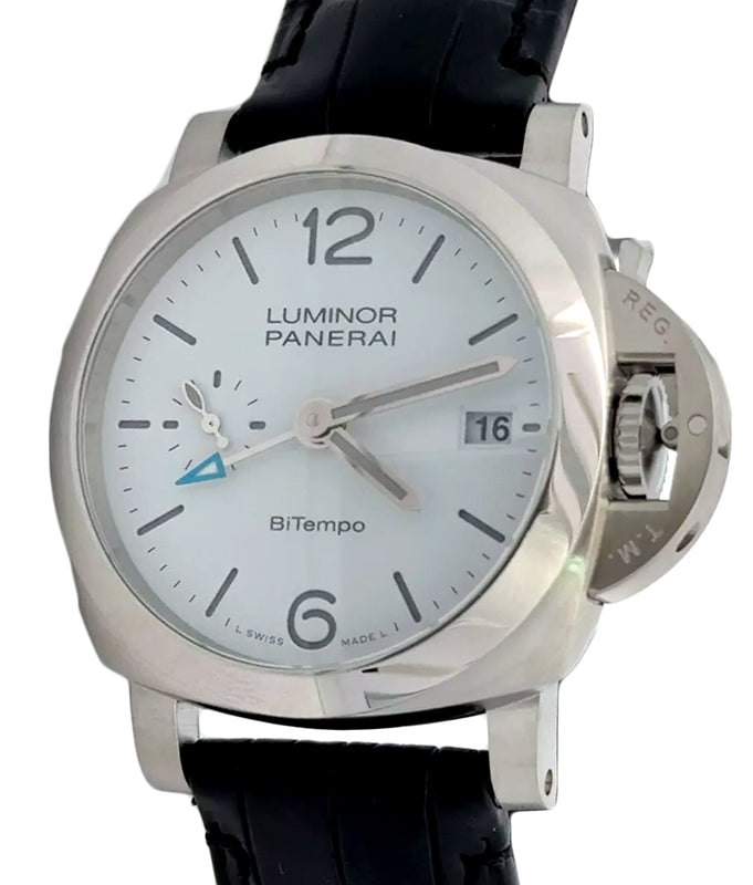 Panerai Luminor Quaranta BiTempo 40mm Stainless Steel White Dial PAM01367 - BRAND NEW