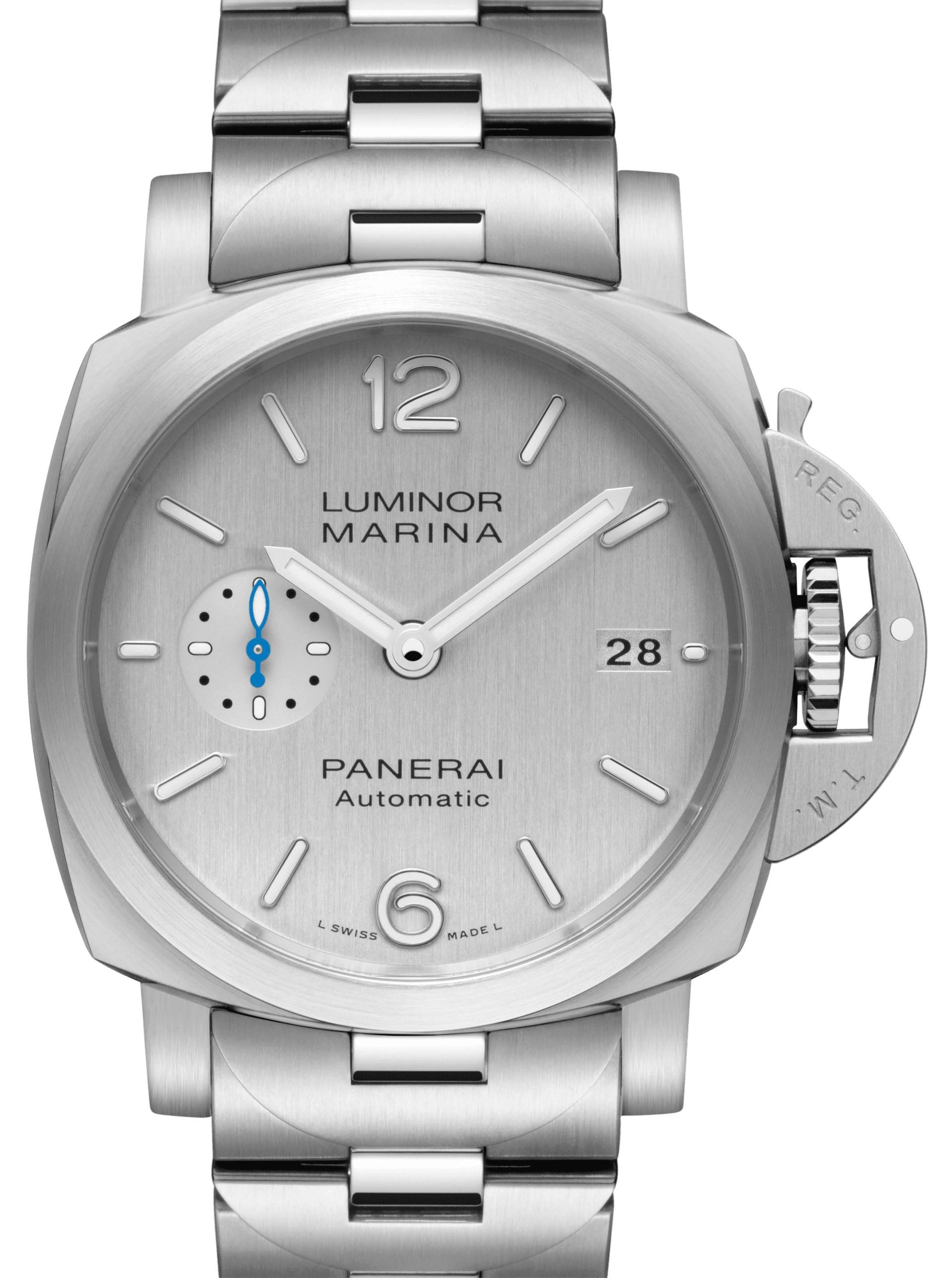 Panerai Luminor Marina Stainless Steel 42mm Silver Dial Steel Bracelet PAM00977 - BRAND NEW