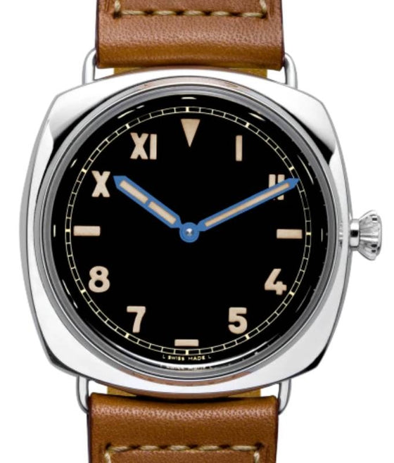 Panerai Radiomir 1936 Stainless Steel 47mm Black Dial Leather Strap PAM00249 - BRAND NEW