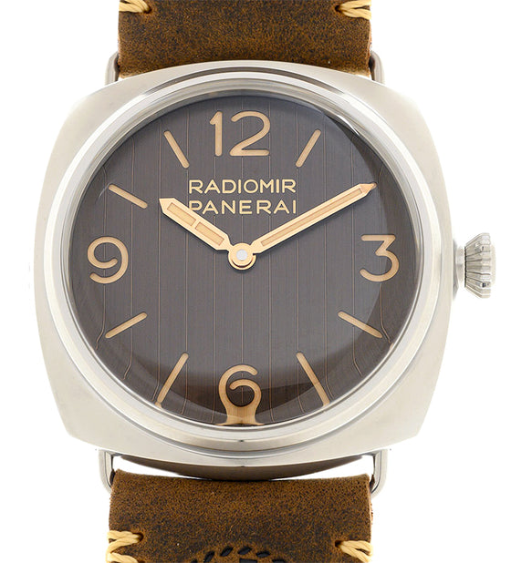 Panerai Radiomir Eilean Steel 45mm Brown Dial Leather Strap PAM01243