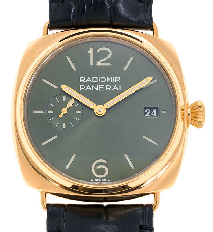 Panerai Radiomir Quaranta Yellow Gold 40mm Green Dial PAM01437