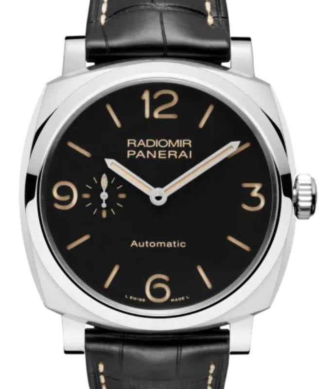 Panerai Radiomir Stainless Steel 42mm Black Dial Alligator Leather Strap PAM00620 - BRAND NEW