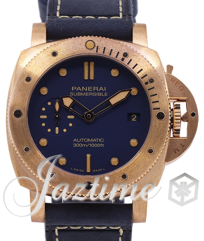 Panerai Submersible Bronzo Blu Abisso Bronze 42mm Blue Dial PAM01074 - BRAND NEW