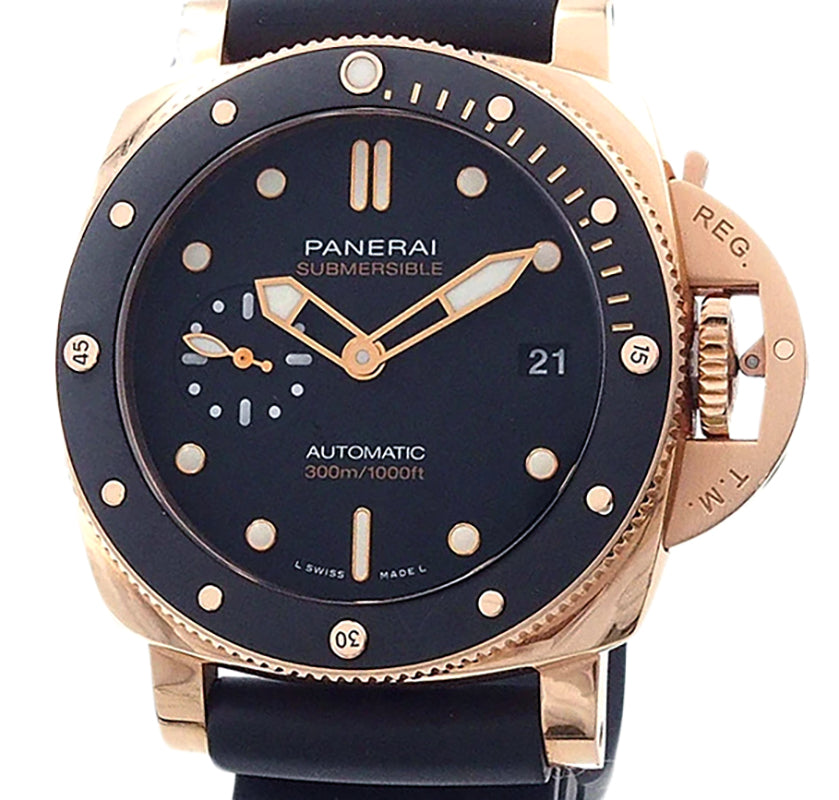 Panerai Submersible Goldtech 42mm Black Dial PAM02164