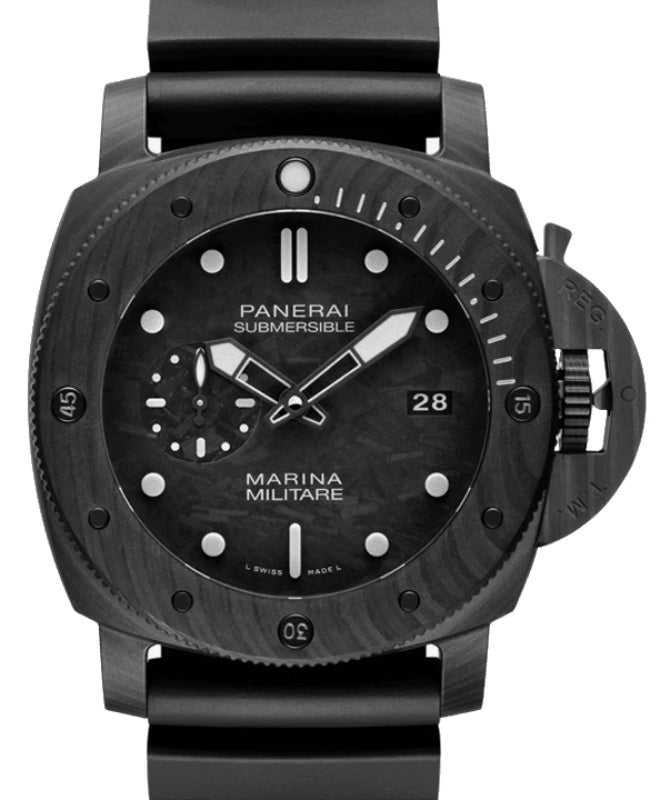 Panerai Submersible Marina Militare Carbotech 47mm Black Dial PAM02979 - BRAND NEW