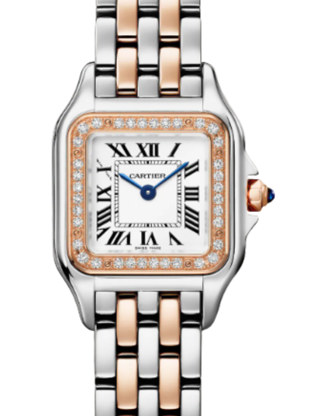 Cartier Panthere de Cartier Small Quartz Rose Gold Steel Silver Dial W3PN0014 - BRAND NEW