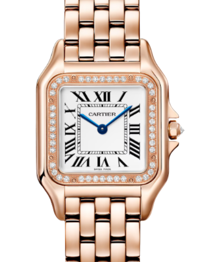 Cartier Panthere de Cartier Medium Quartz Rose Gold Steel Silver Dial WJPN0072 - BRAND NEW
