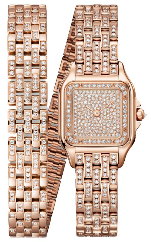 Panthere de Cartier Small Quartz Rose Gold/Diamonds Double Loop WJPN0062