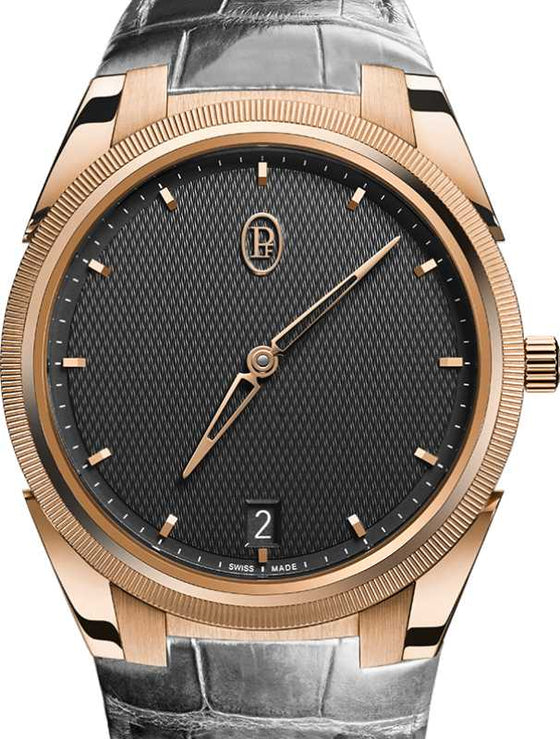 Parmigiani Fleurier Tonda PF Micro-Rotor Rose Gold Grey Dial Leather Strap PCF914-2020001-300182-EN