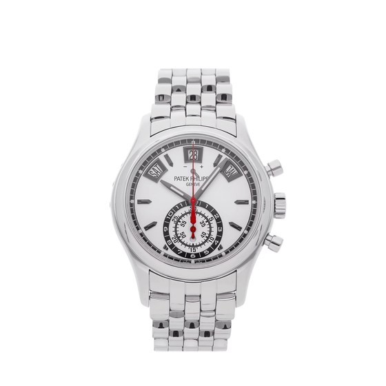 Patek Philippe Complications Day-Date Annual Calendar Chronograph Stainless Steel 40.5mm White Dial Bracelet 5960/1A-001 - BRAND NEW