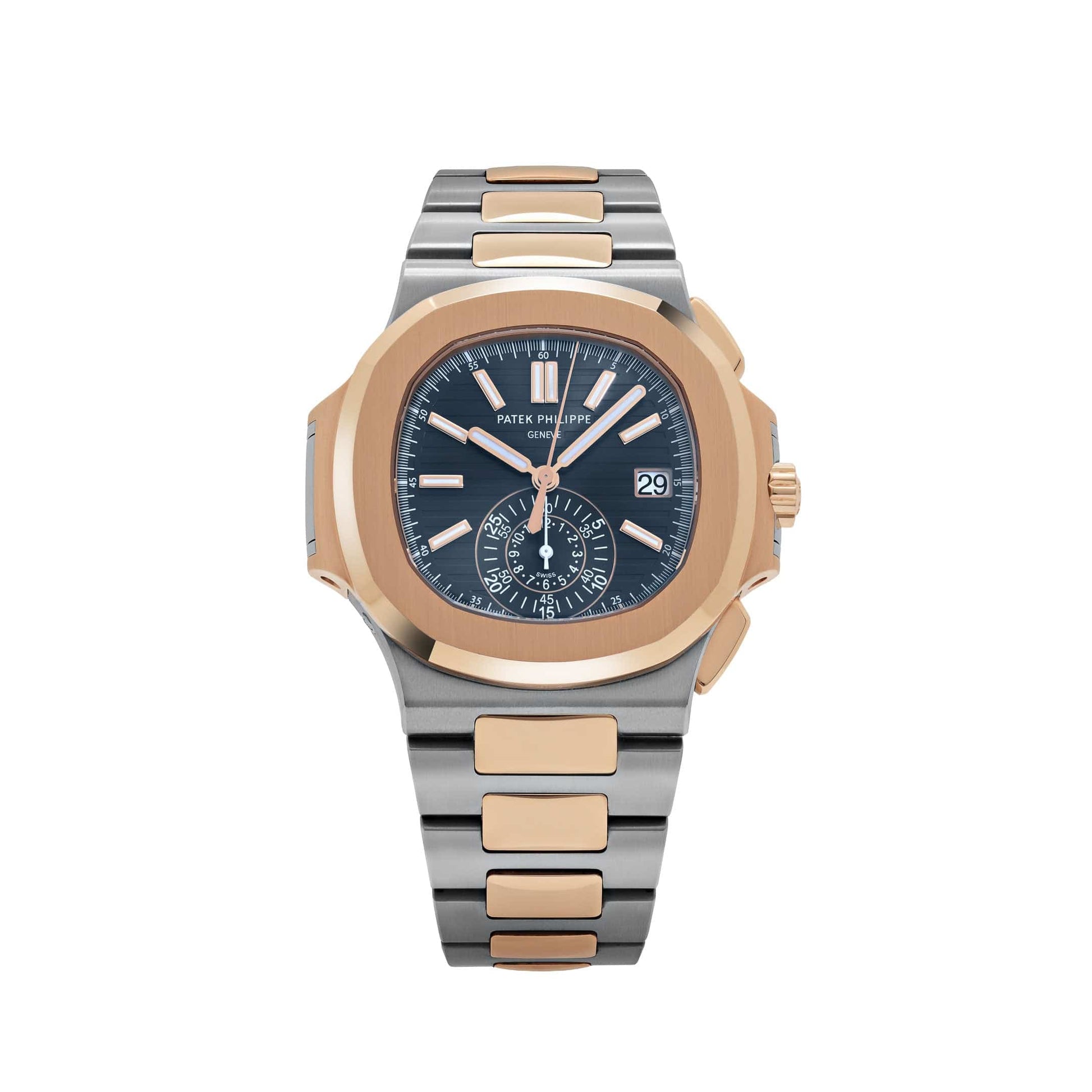 Patek Philippe Nautilus Chronograph Date Automatic Steel Rose Gold 40.5mm Blue Dial Steel Rose Gold Bracelet 5980/1AR-001 - BRAND NEW