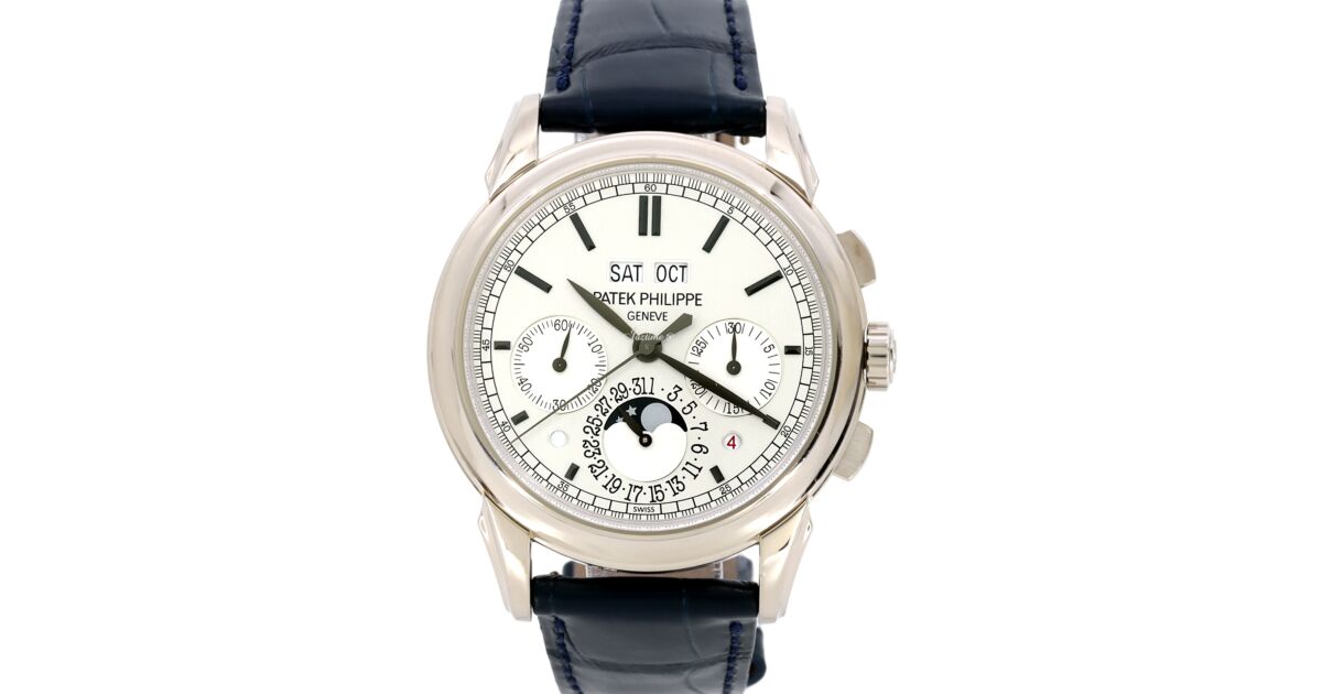 Patek Philippe Perpetual Calendar Chronograph Moonphase White Gold 5270G-001