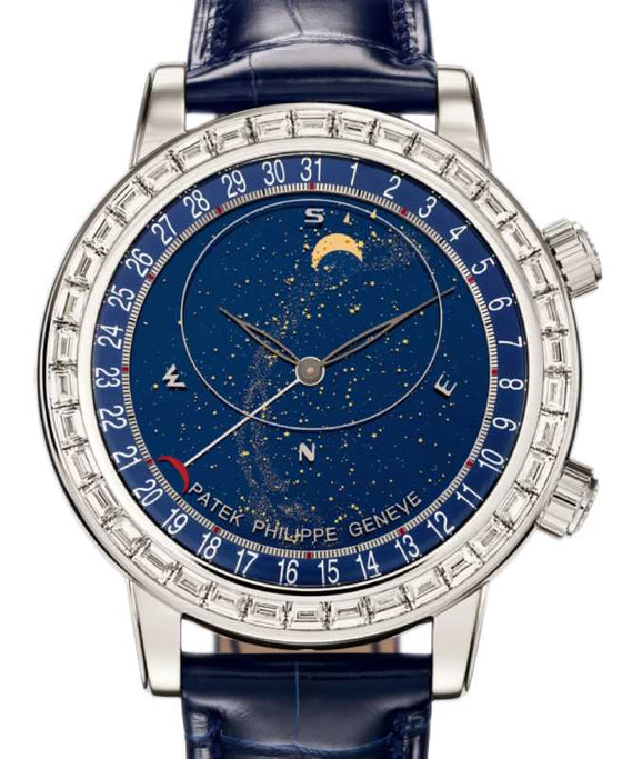 Patek Philippe Celestial Joaillerie Platinum Blue Dial Diamond Bezel 6104P-010 - BRAND NEW