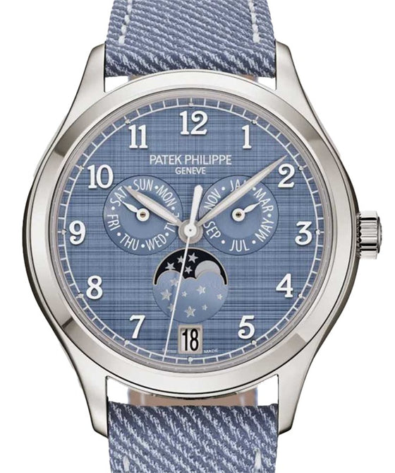 Patek Philippe Complications Annual Calendar Moon Phases White Gold Blue-Gray Shantung Dial 4946G-001 - BRAND NEW