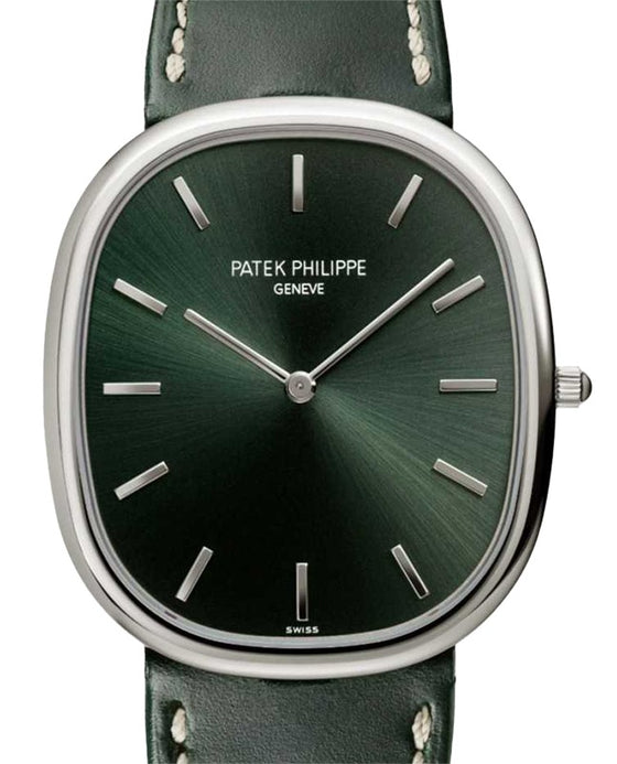 Patek Philippe Golden Ellipse White Gold Olive Green Dial 5738G-001 - BRAND NEW