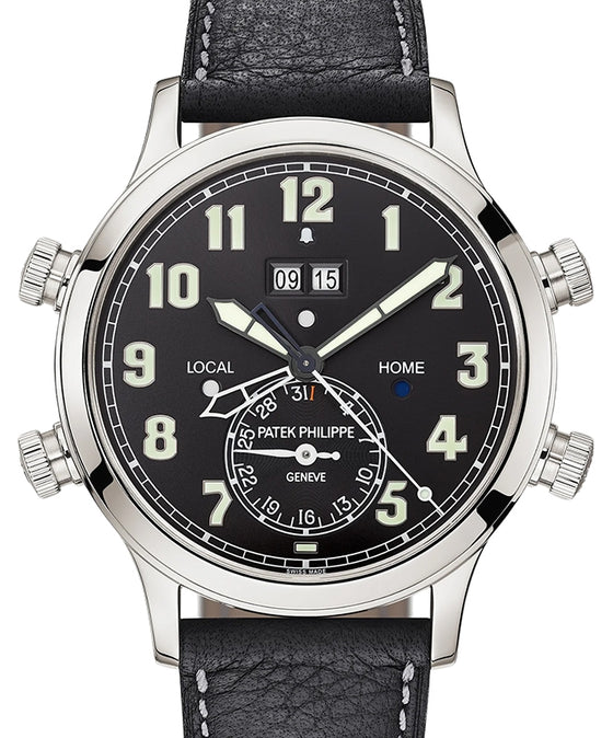 Patek Philippe Grand Complications Alarm Travel Time Platinum Black Dial 42.2mm 5520P-001 - BRAND NEW